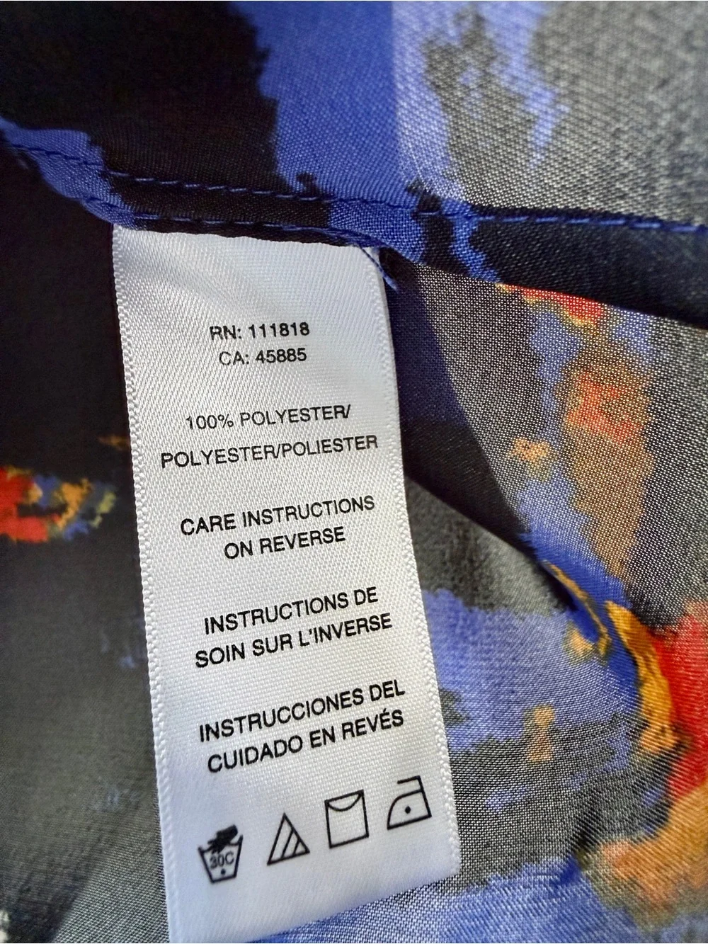 Michael Michael Kors Abstract Print Pleated Sleeve Blouse Size Medium